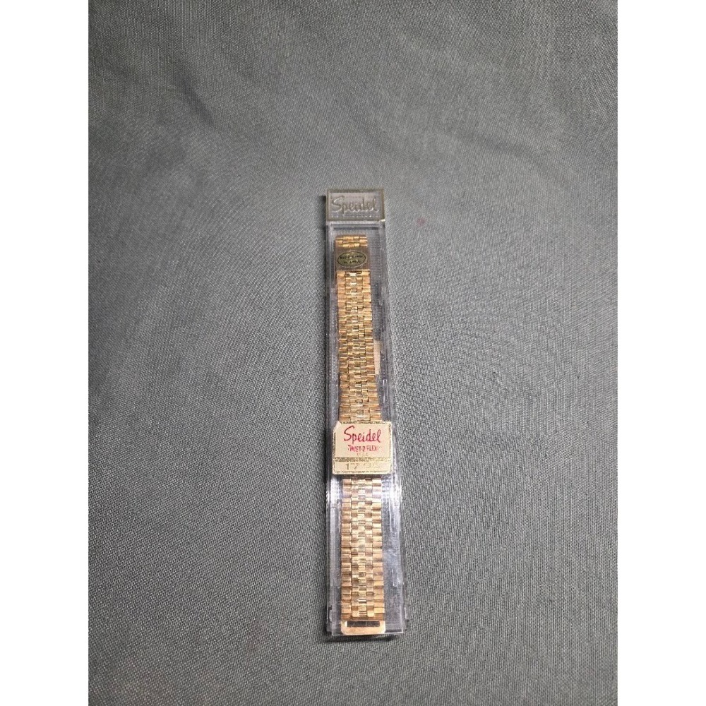 Speidel Twist-O-Flex Gold Tone Expansion Watch Band 1795 NOS Vintage New in Box